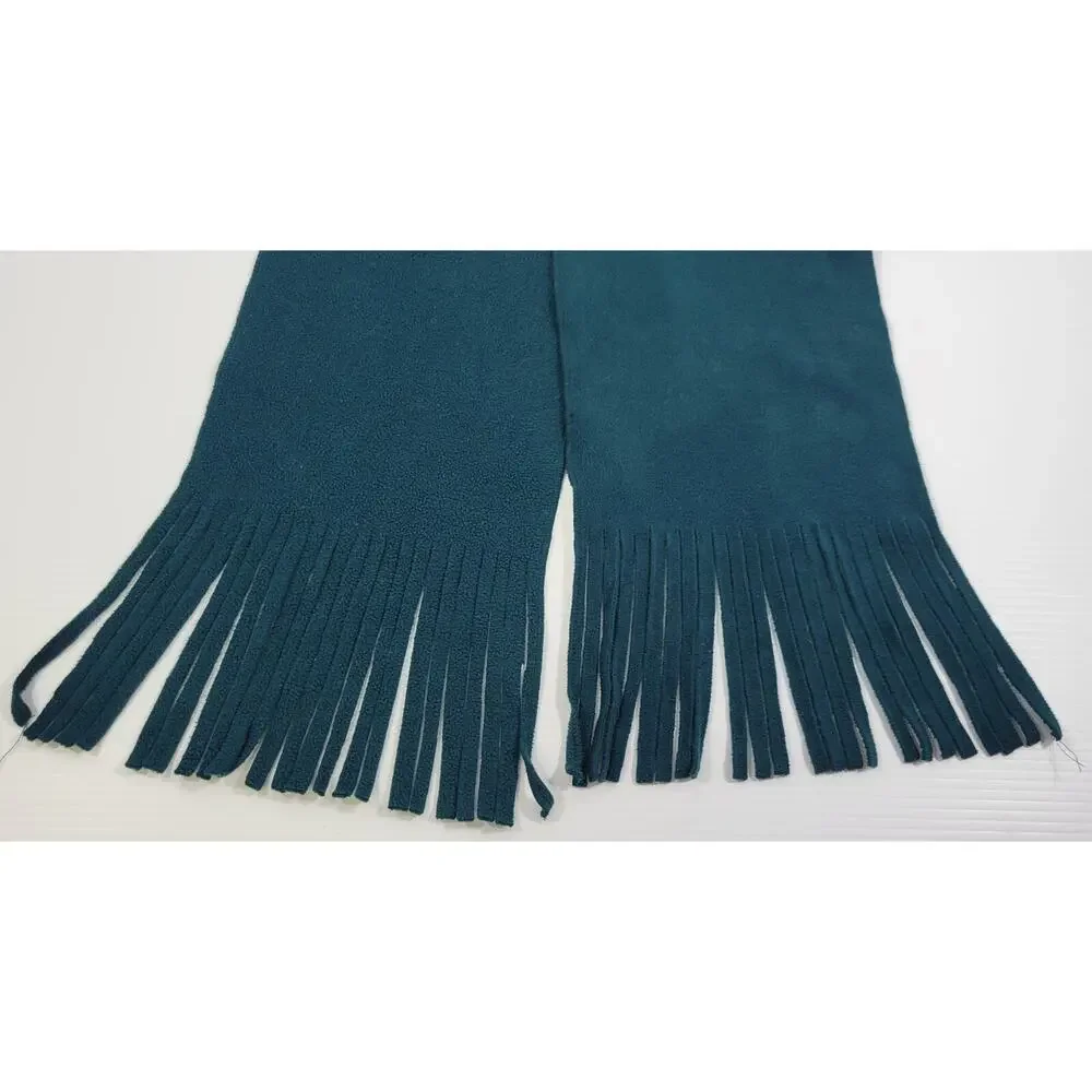 L0) Women Green Fringed Tassel Polyester Winter Scarf